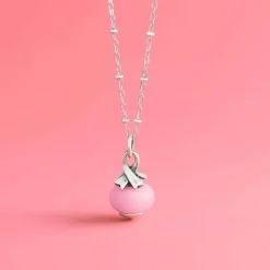 James Avery Artisan Jewelry Charms-Awareness Ribbon Art Glass Charm