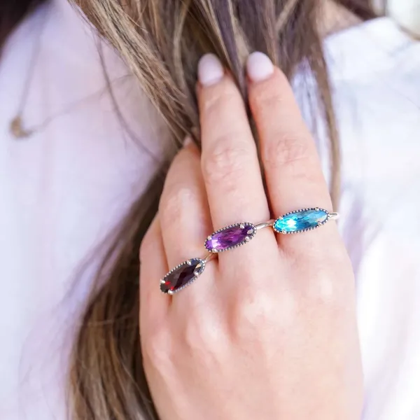 James Avery Artisan Jewelry Rings-Beaded Horizon Gemstone Ring
