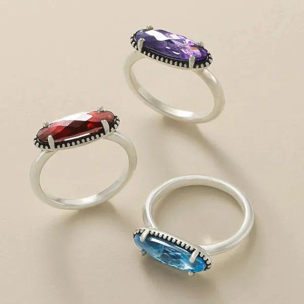 James Avery Artisan Jewelry Rings-Beaded Horizon Gemstone Ring