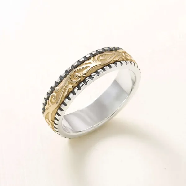 James Avery Artisan Jewelry Rings-Beaded Scrolled Wedding Ring