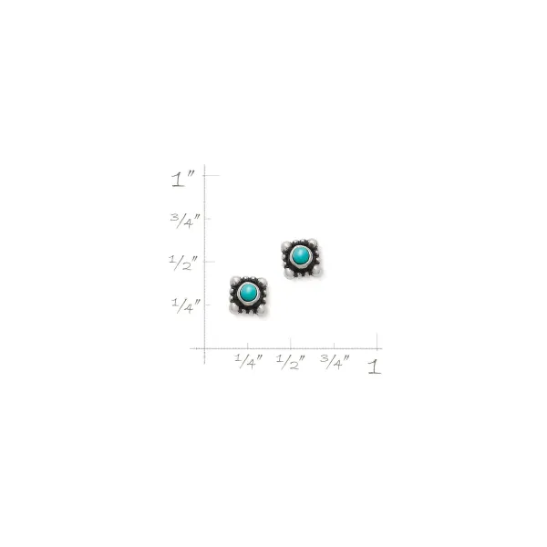 James Avery Artisan Jewelry Earrings-Beaded Tiny Turquoise Studs