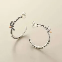 James Avery Artisan Jewelry Earrings-Bee Hoops