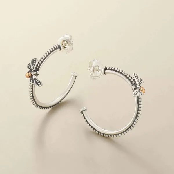 James Avery Artisan Jewelry Earrings-Bee Hoops