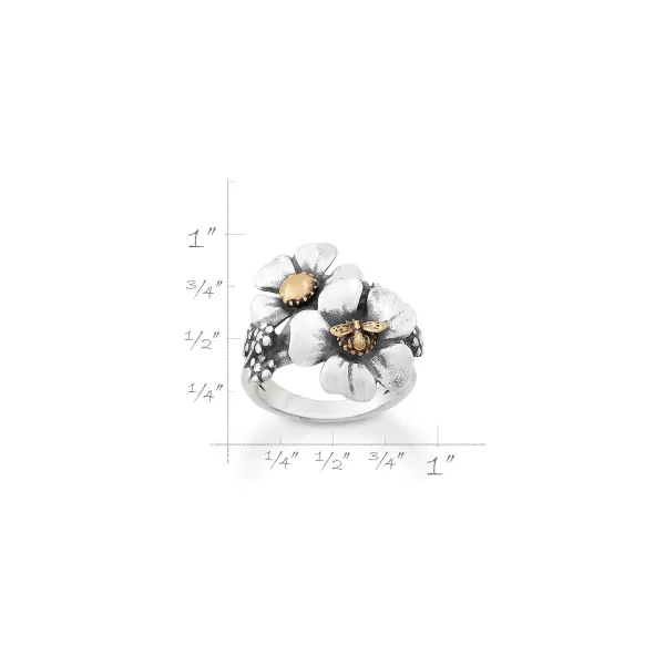 James Avery Artisan Jewelry Rings-Blossoms And Bee Ring