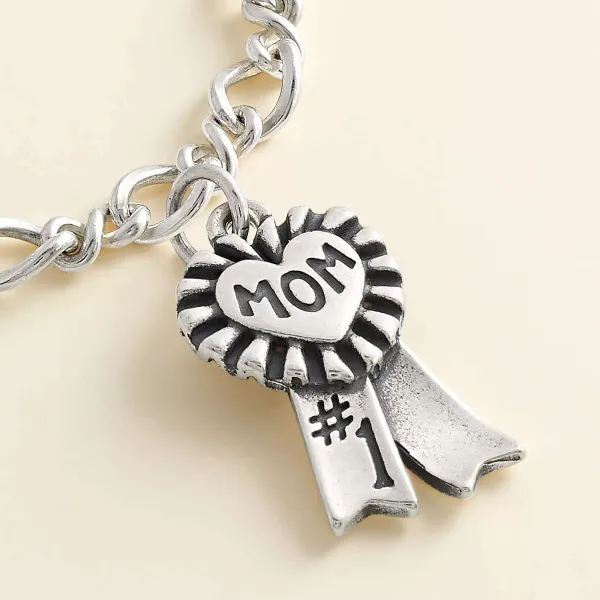 James Avery Artisan Jewelry Charms-Blue Ribbon "Mom" Charm