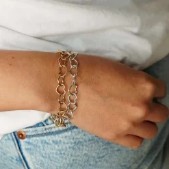 James Avery Artisan Jewelry Bracelets-Connected Hearts Charm Bracelet