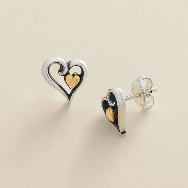 James Avery Artisan Jewelry Earrings-Delicate Joy Of My Heart Studs