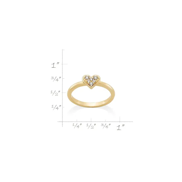 James Avery Artisan Jewelry Rings-Delicate Pave Diamond Heart Ring