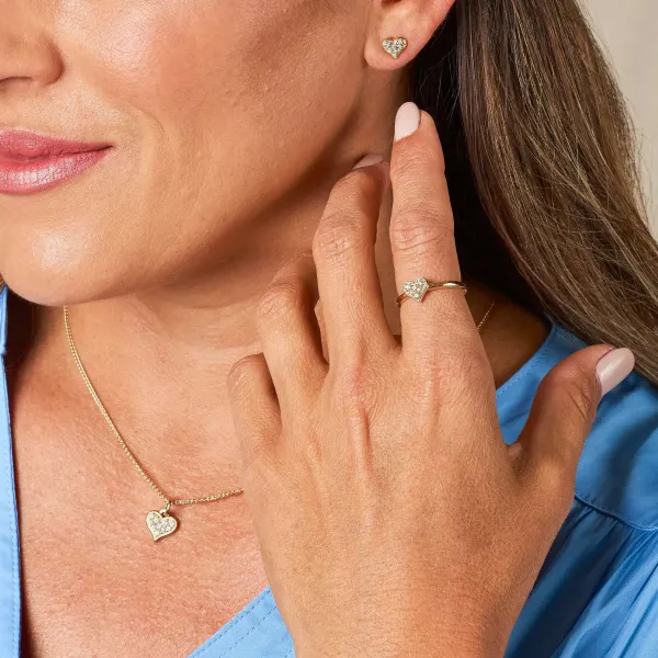 James Avery Artisan Jewelry Rings-Delicate Pave Diamond Heart Ring