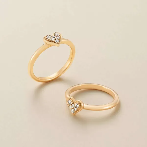 James Avery Artisan Jewelry Rings-Delicate Pave Diamond Heart Ring