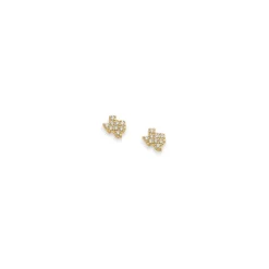 James Avery Artisan Jewelry Earrings-Delicate Pave Diamond Texas Studs