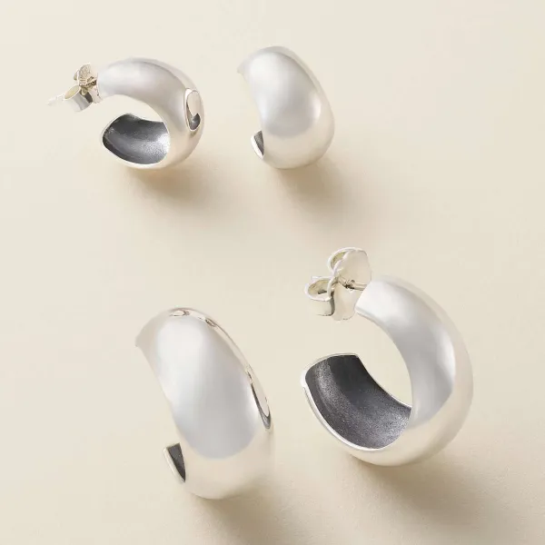 James Avery Artisan Jewelry Earrings-Domed Hoops