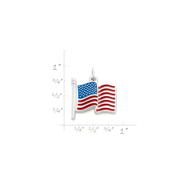 James Avery Artisan Jewelry Charms-Enamel American Flag Charm