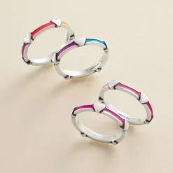 James Avery Artisan Jewelry Rings-Enamel Band With Hearts Ring