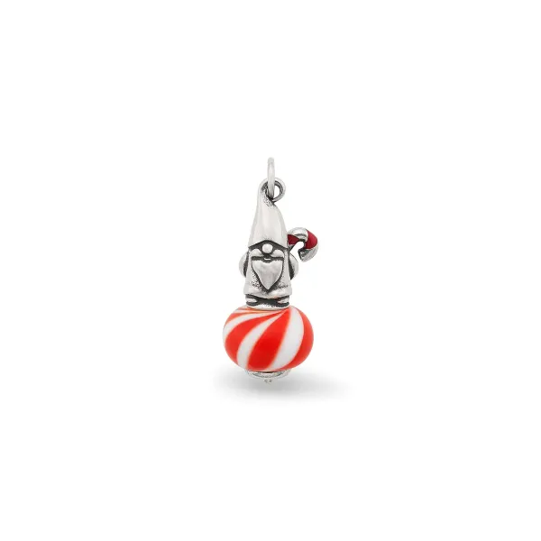 James Avery Artisan Jewelry Charms-Enamel Christmas Gnome Art Glass Charm