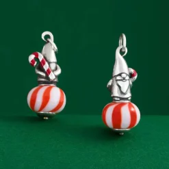 James Avery Artisan Jewelry Charms-Enamel Christmas Gnome Art Glass Charm