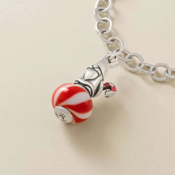 James Avery Artisan Jewelry Charms-Enamel Christmas Gnome Art Glass Charm