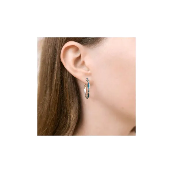 James Avery Artisan Jewelry Earrings-Enamel Cordoba Hoops