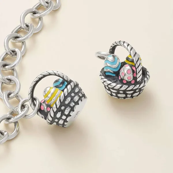 James Avery Artisan Jewelry Charms-Enamel Easter Basket Charm