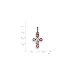 James Avery Artisan Jewelry Pendants-Enamel Floral Cross Pendant