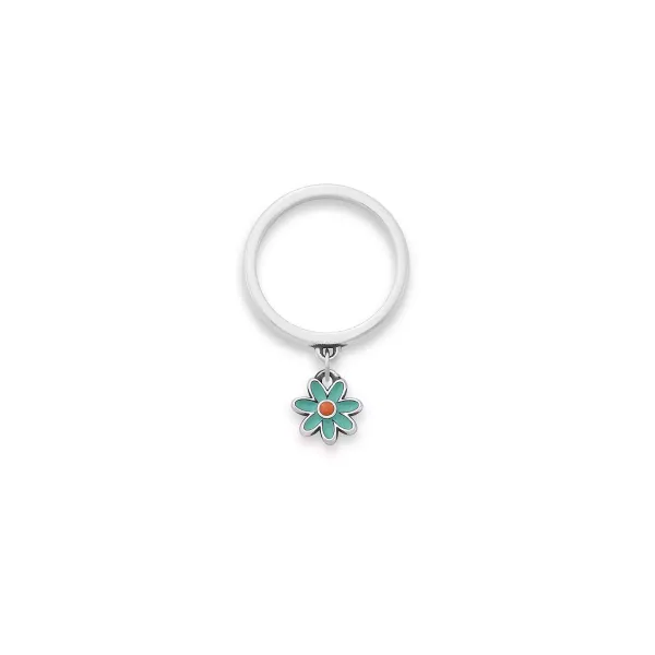 James Avery Artisan Jewelry Rings-Enamel Mini Flower Charm Dangle Ring