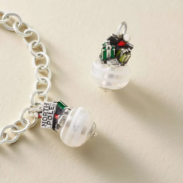 James Avery Artisan Jewelry Charms-Enamel North Pole Art Glass Charm