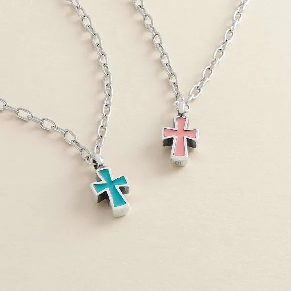 James Avery Artisan Jewelry Necklaces And Chains-Enamel Petite Cross Necklace
