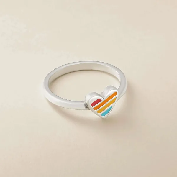 James Avery Artisan Jewelry Rings-Enamel Rainbow Heart Ring