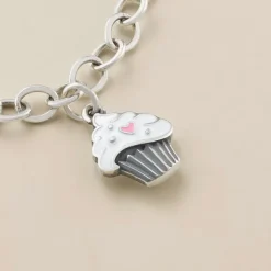 James Avery Artisan Jewelry Charms-Enamel Sweetheart Cupcake Charm