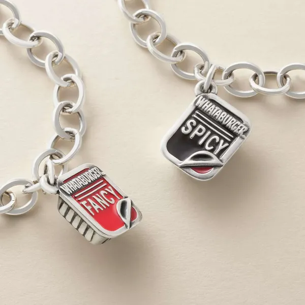 James Avery Artisan Jewelry Charms-Enamel "Whataburger Fancy" Ketchup Charm