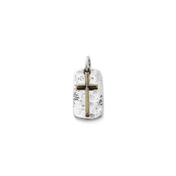 James Avery Artisan Jewelry Charms-Engravable Tag And Cross Charm