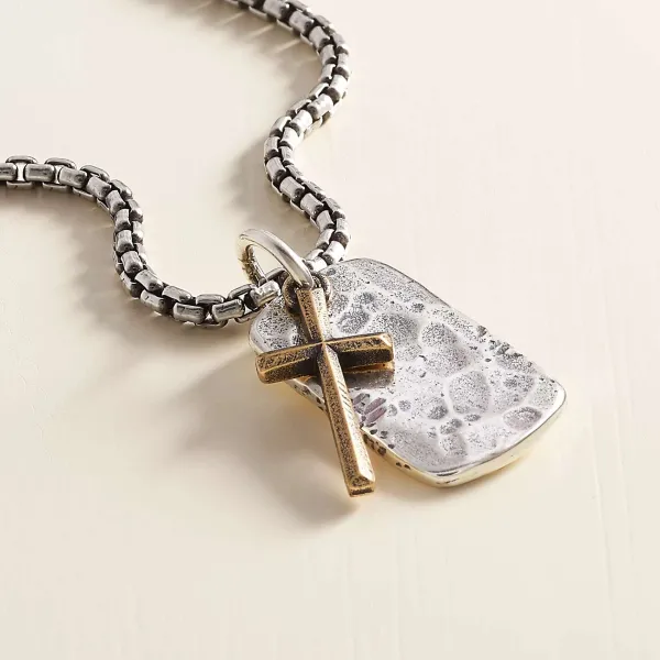 James Avery Artisan Jewelry Charms-Engravable Tag And Cross Charm
