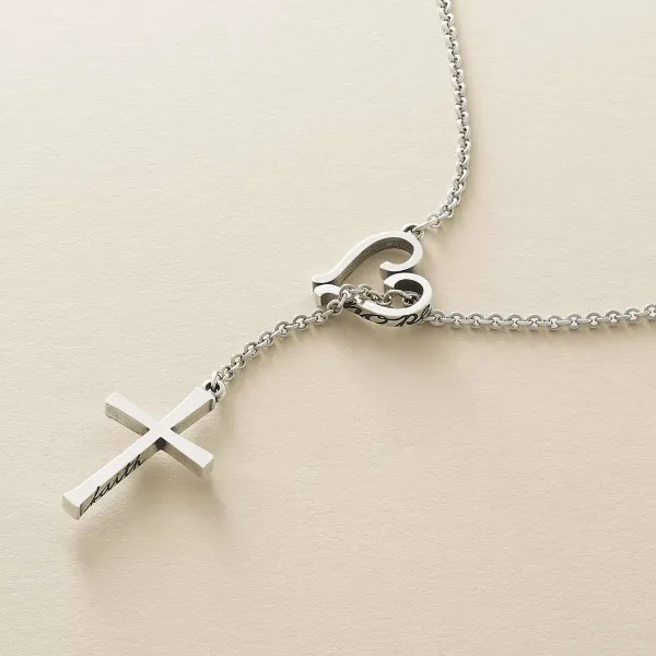 James Avery Artisan Jewelry Necklaces And Chains-Faith, Hope And Love Lariat Necklace