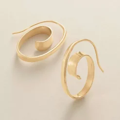 James Avery Artisan Jewelry Earrings-Floating Spiral Hoops