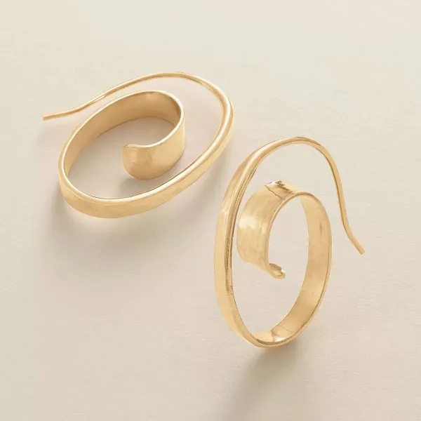 James Avery Artisan Jewelry Earrings-Floating Spiral Hoops