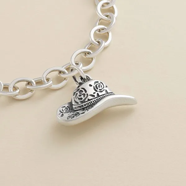James Avery Artisan Jewelry Charms-Floral Cowgirl Hat Charm