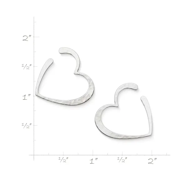 James Avery Artisan Jewelry Earrings-Forged Hearts Hoops