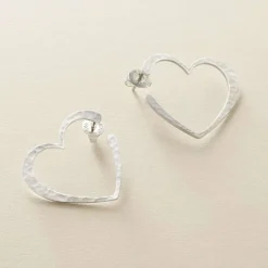 James Avery Artisan Jewelry Earrings-Forged Hearts Hoops