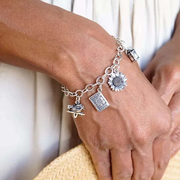 James Avery Artisan Jewelry Charms-Garden Wheelbarrow Charm
