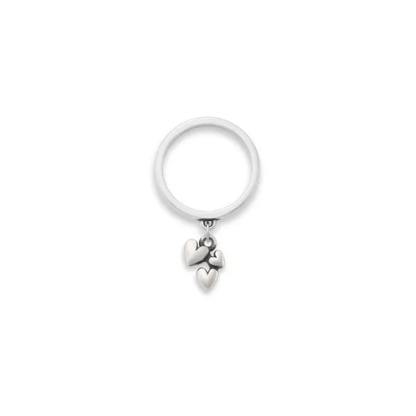 James Avery Artisan Jewelry Rings-Gathered Hearts Charm Dangle Ring