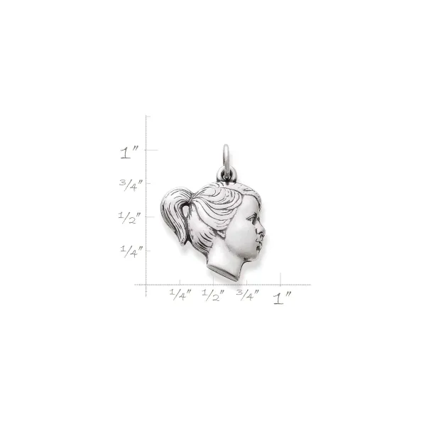 James Avery Artisan Jewelry Charms-Girl'S Profile Charm