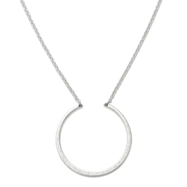 James Avery Artisan Jewelry Necklaces And Chains-Hammered Circle Changeable Charm Necklace
