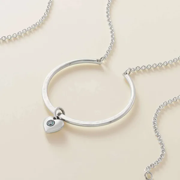 James Avery Artisan Jewelry Necklaces And Chains-Hammered Circle Changeable Charm Necklace