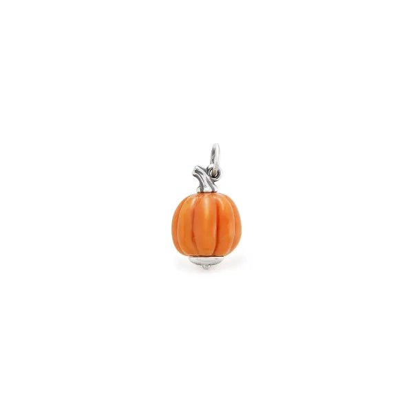 James Avery Artisan Jewelry Charms-Harvest Pumpkin Art Glass Charm