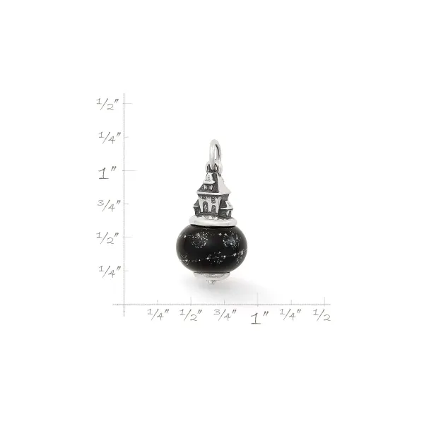 James Avery Artisan Jewelry Charms-Haunted House Art Glass Charm