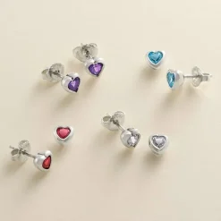 James Avery Artisan Jewelry Earrings-Heart Gemstone Studs