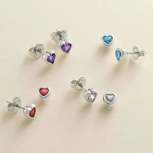James Avery Artisan Jewelry Earrings-Heart Gemstone Studs