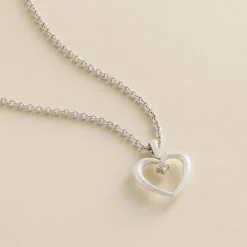 James Avery Artisan Jewelry Pendants-Heart With Diamond Pendant