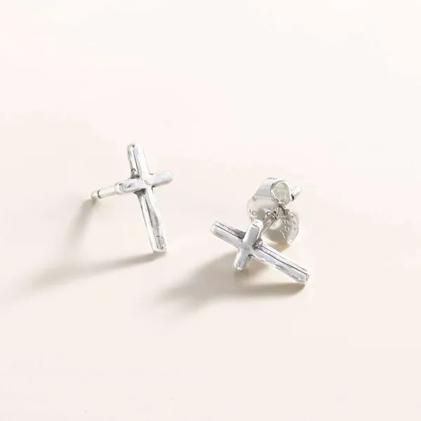 James Avery Artisan Jewelry Earrings-Horizon Cross Studs