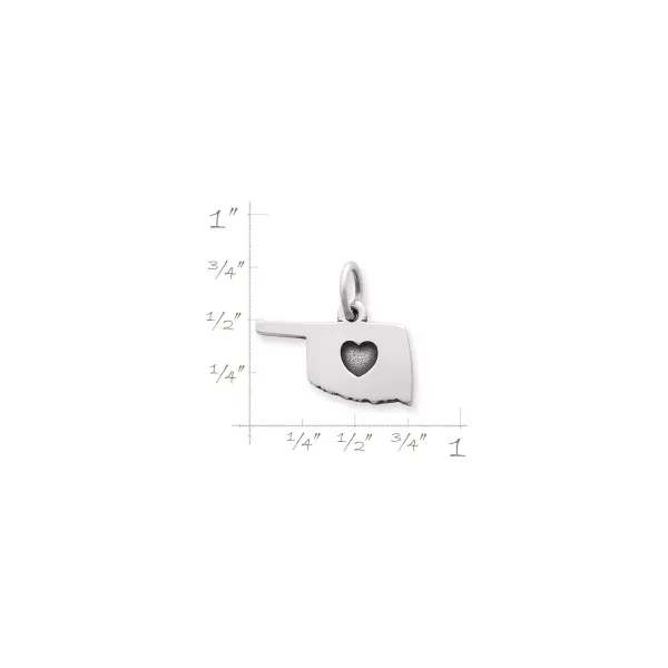 James Avery Artisan Jewelry Charms-I Love Oklahoma Charm